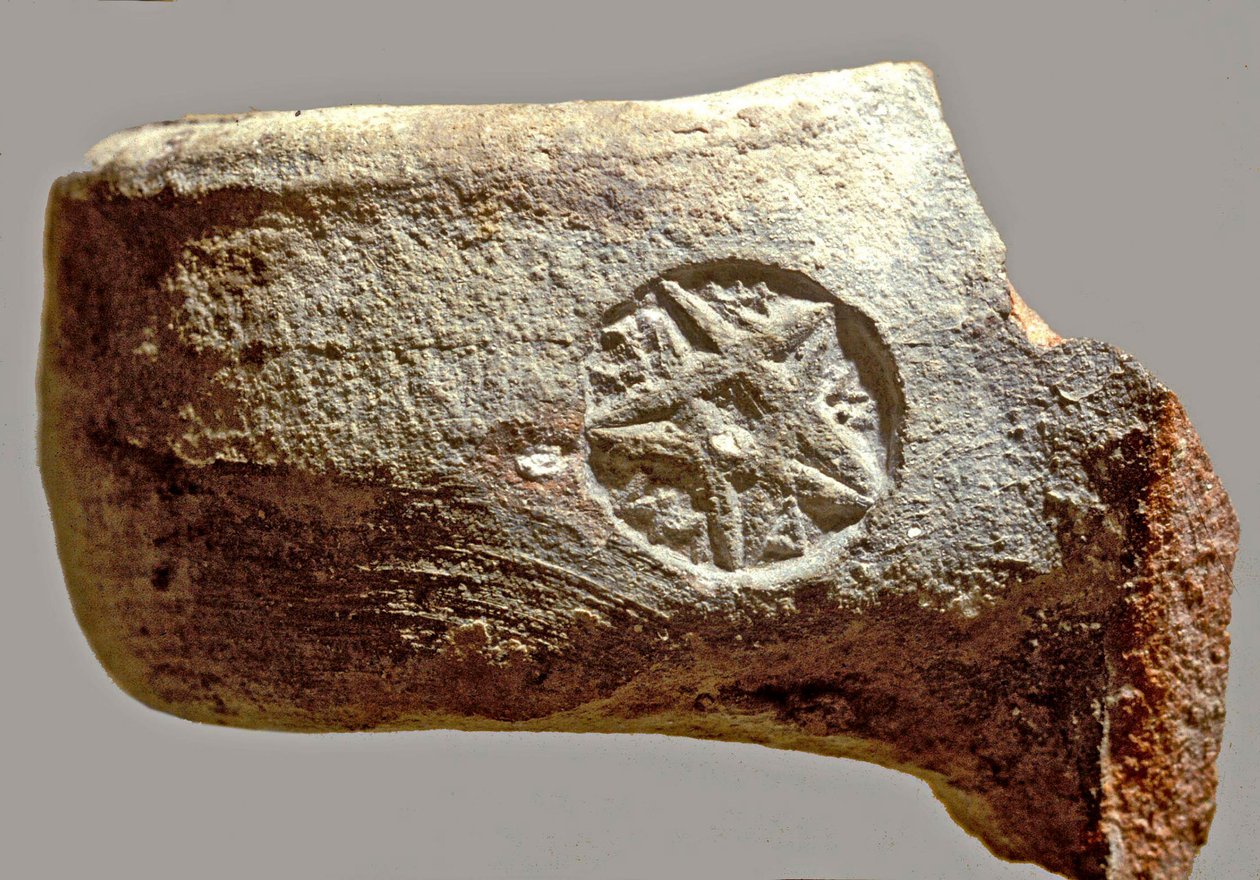 Mango de jarra con inscripción en hebreo antiguo que dice Yerslm de Achaemenid