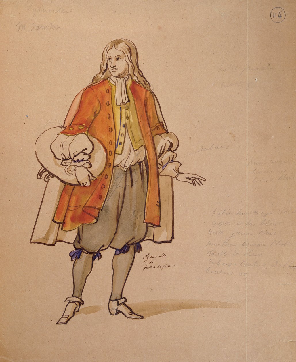 Diseño de vestuario para una producción de 1847 de 