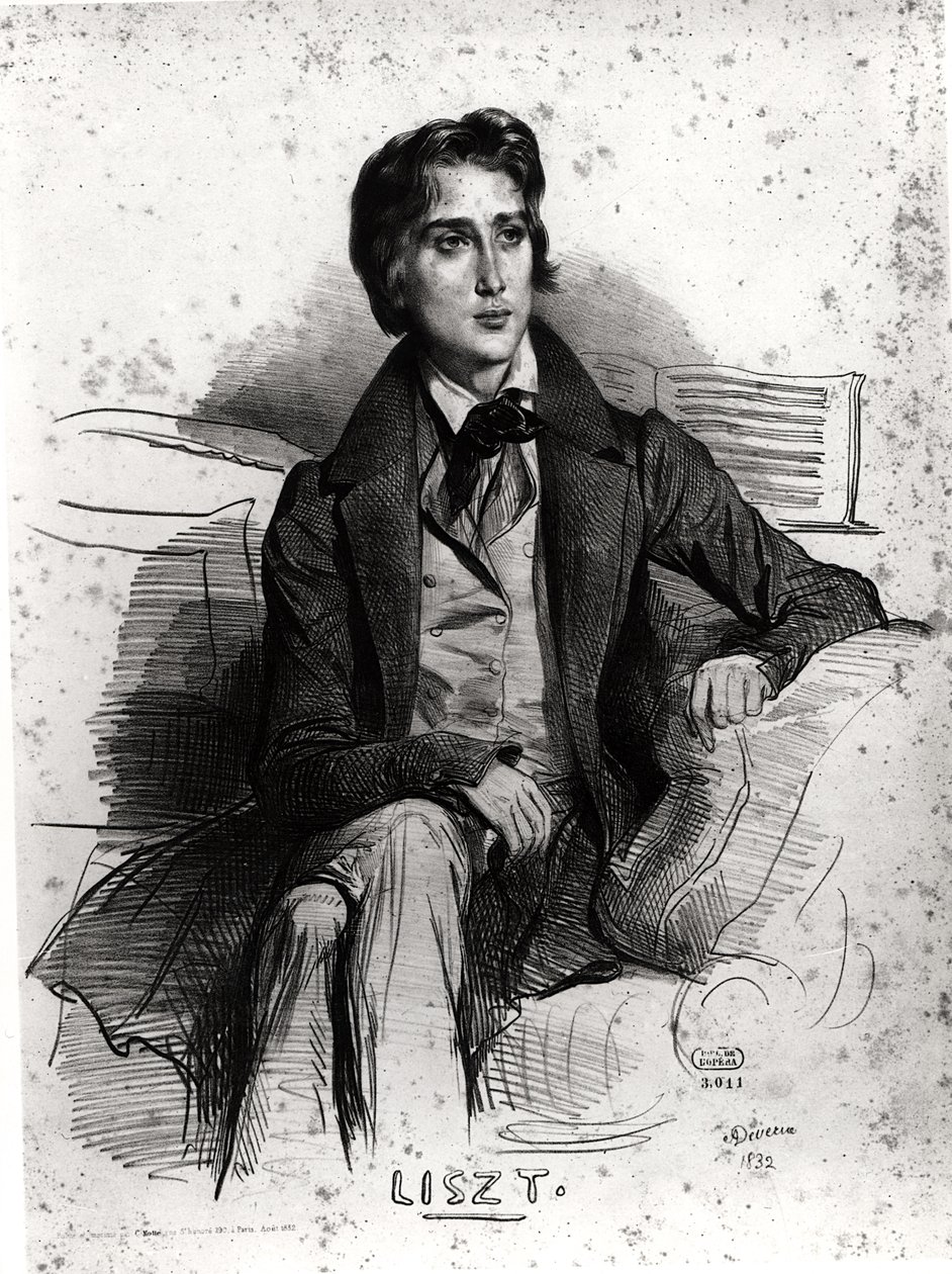Retrato de Franz Liszt (1811-86) agosto de 1832 de Achille Devéria