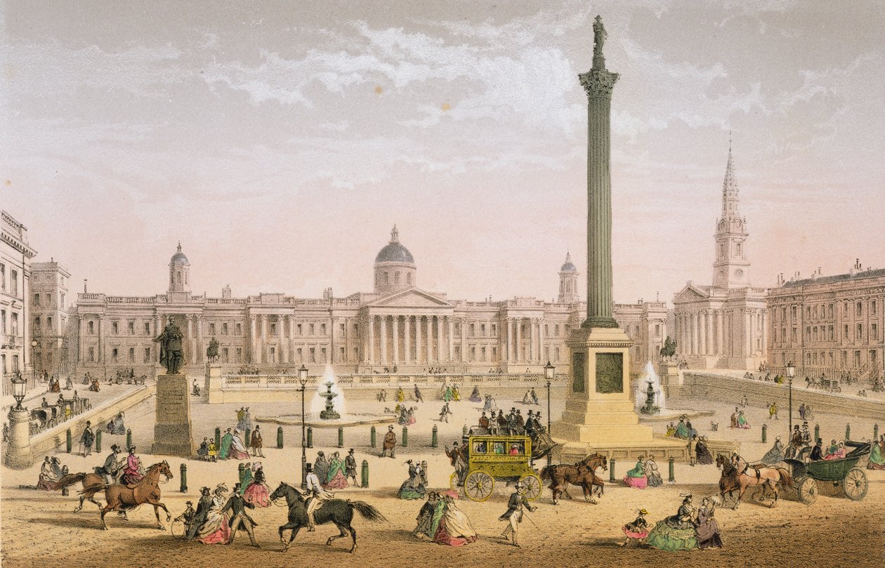 Plaza de Trafalgar, c.1862 de Achille Louis Martinet