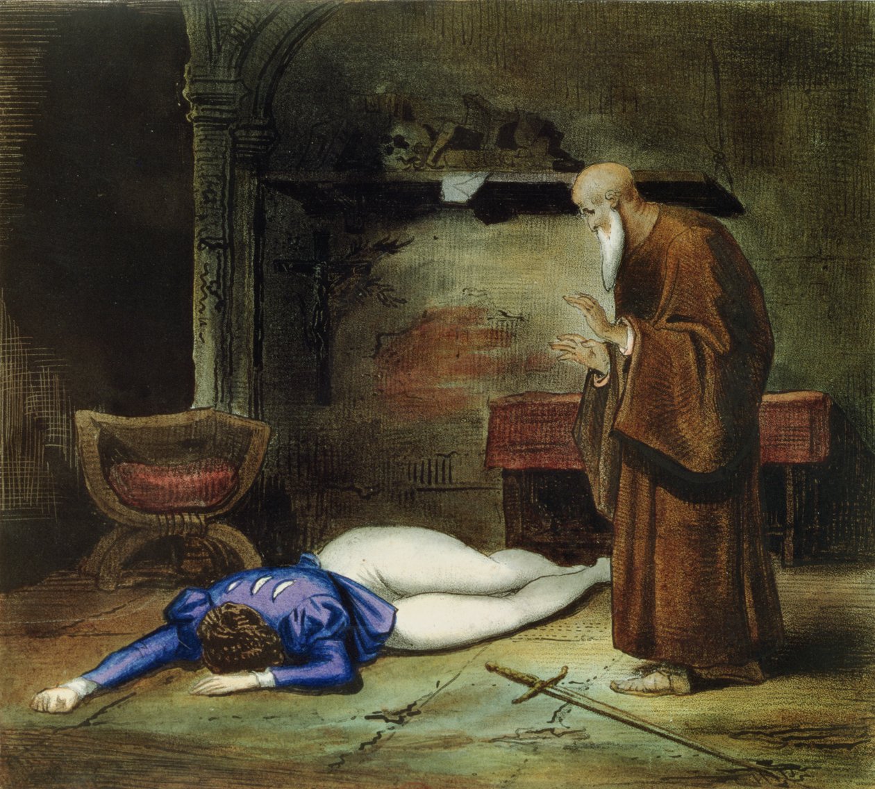 La muerte de Romeo de Achille Devéria