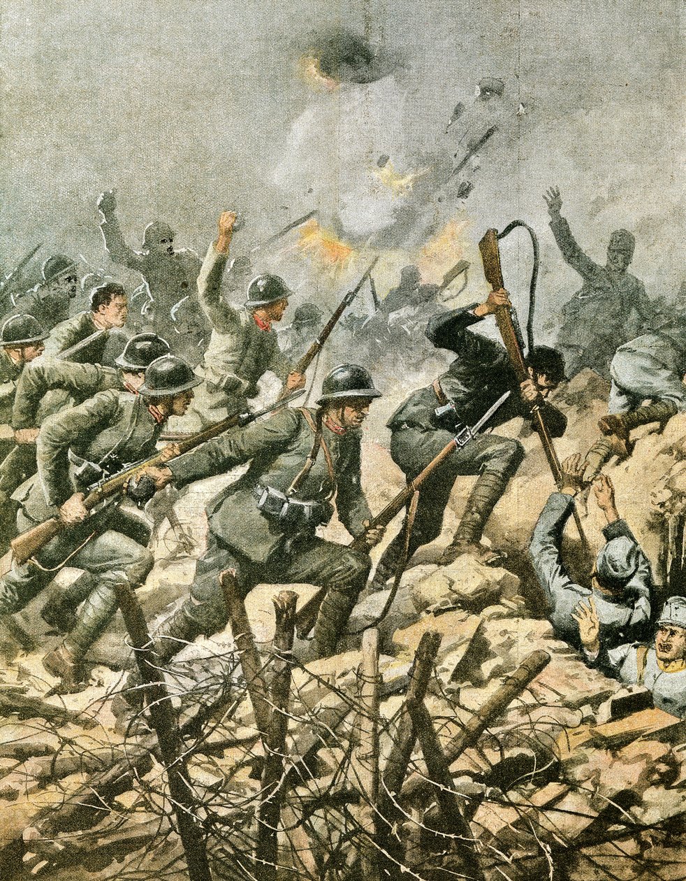 Asalto al Monte Ortigara de Achille Beltrame