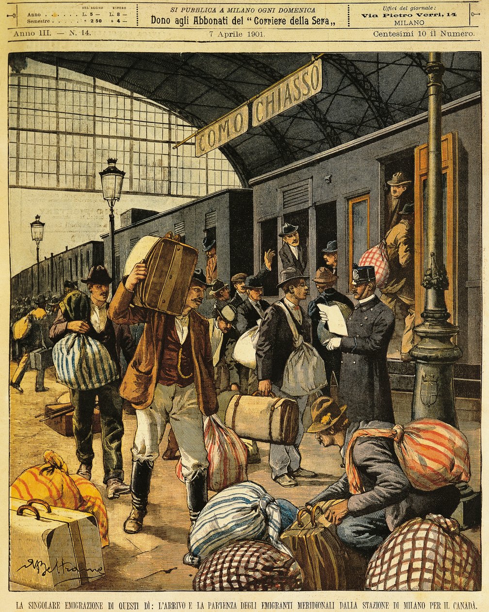 La Gran Emigración: llegadas y salidas de emigrantes del sur de Italia a Canadá de Achille Beltrame