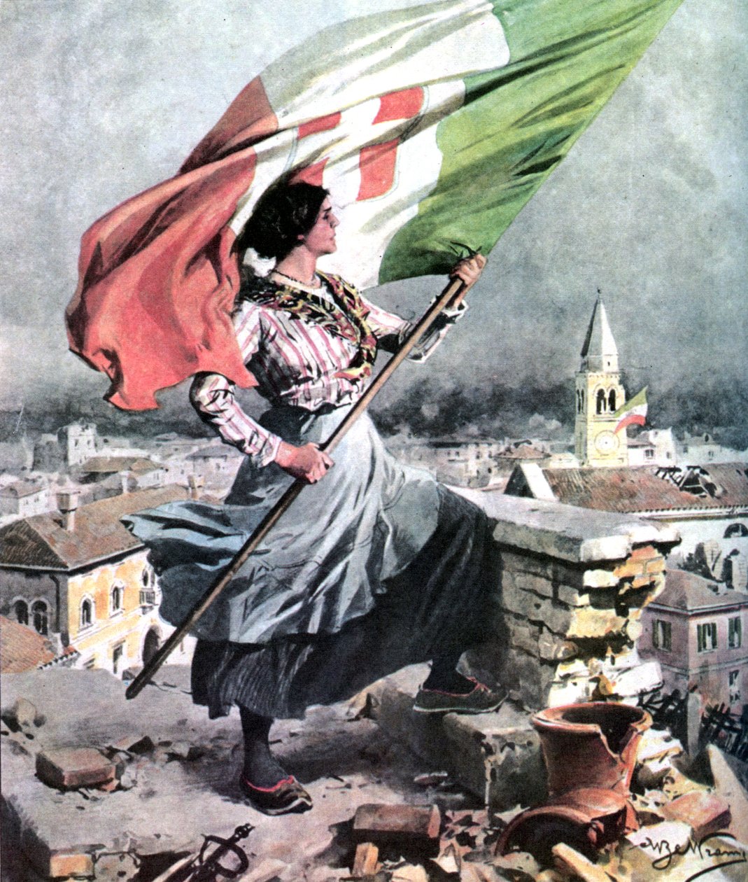 Primera Guerra Mundial 1915-1918 Italia - Vittorio Veneto de Achille Beltrame
