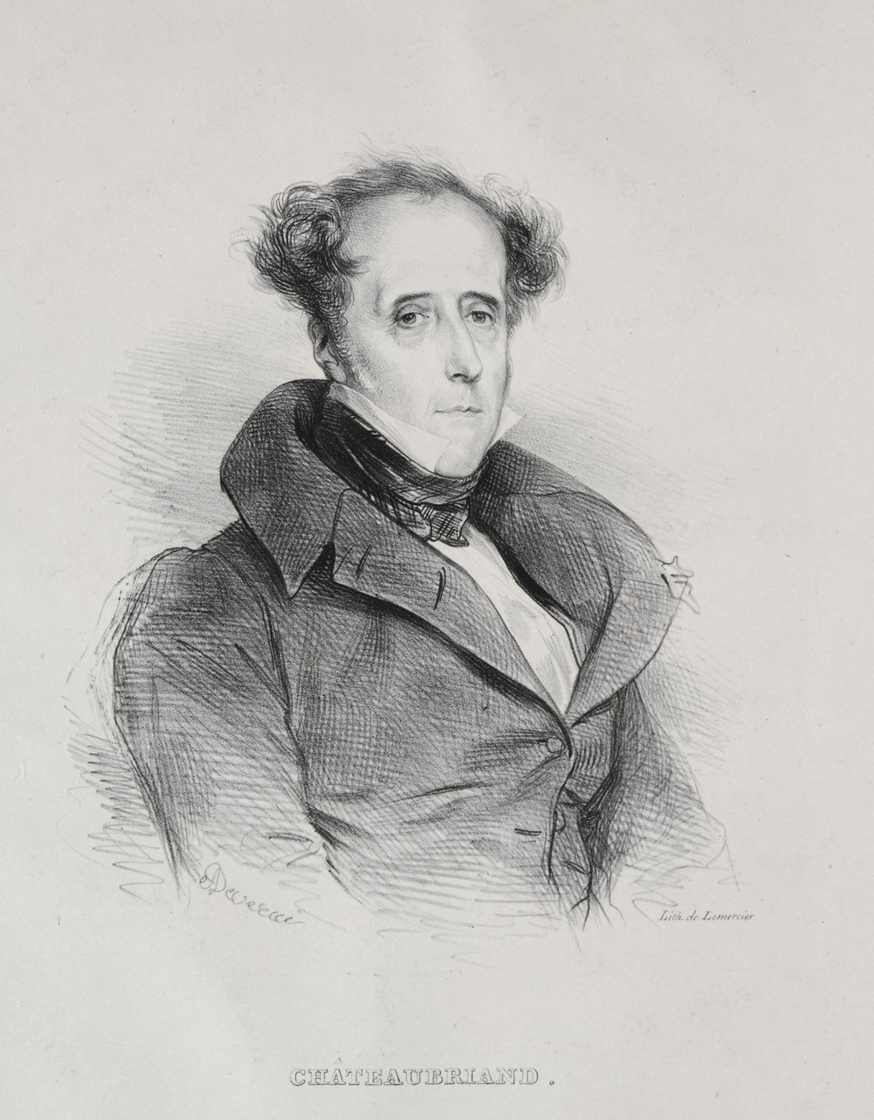 François René Auguste Victome de Chateaubriand de Achille Devéria