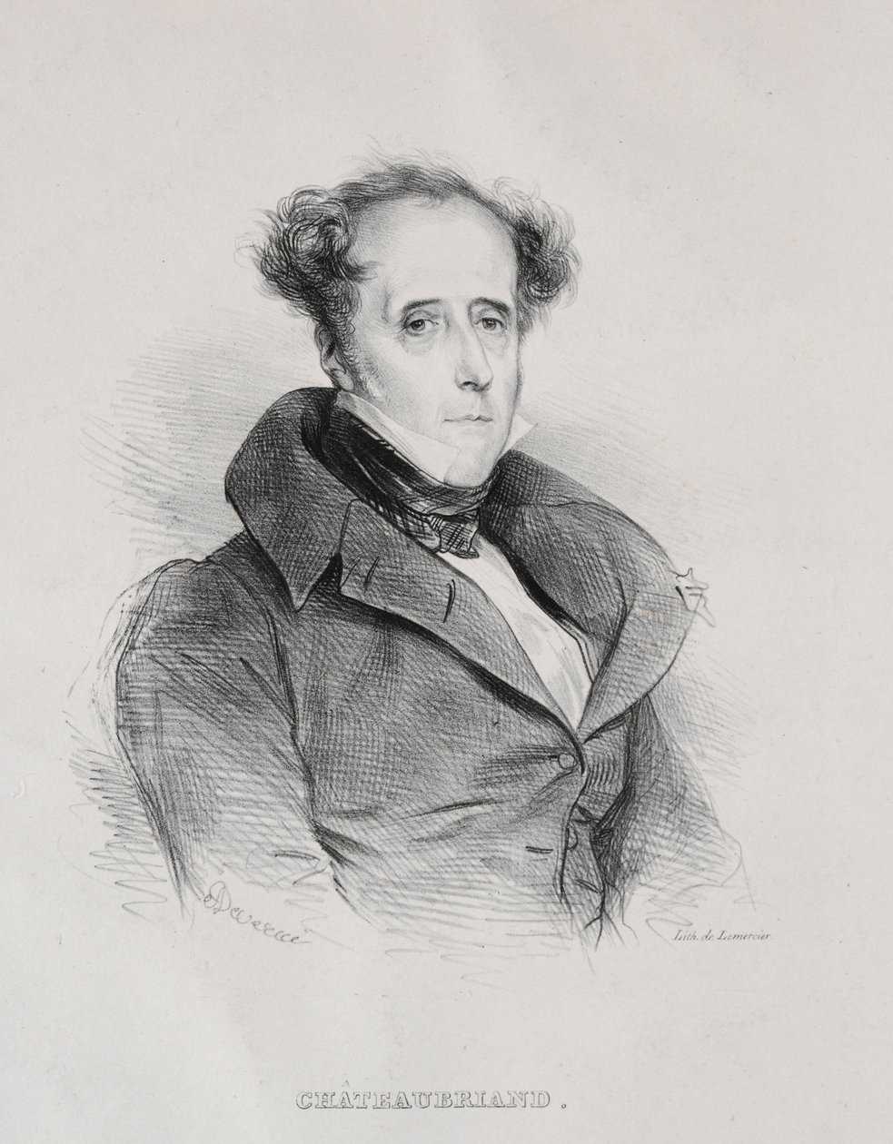 François René Auguste Vicomte de Chateaubriand de Achille Devéria