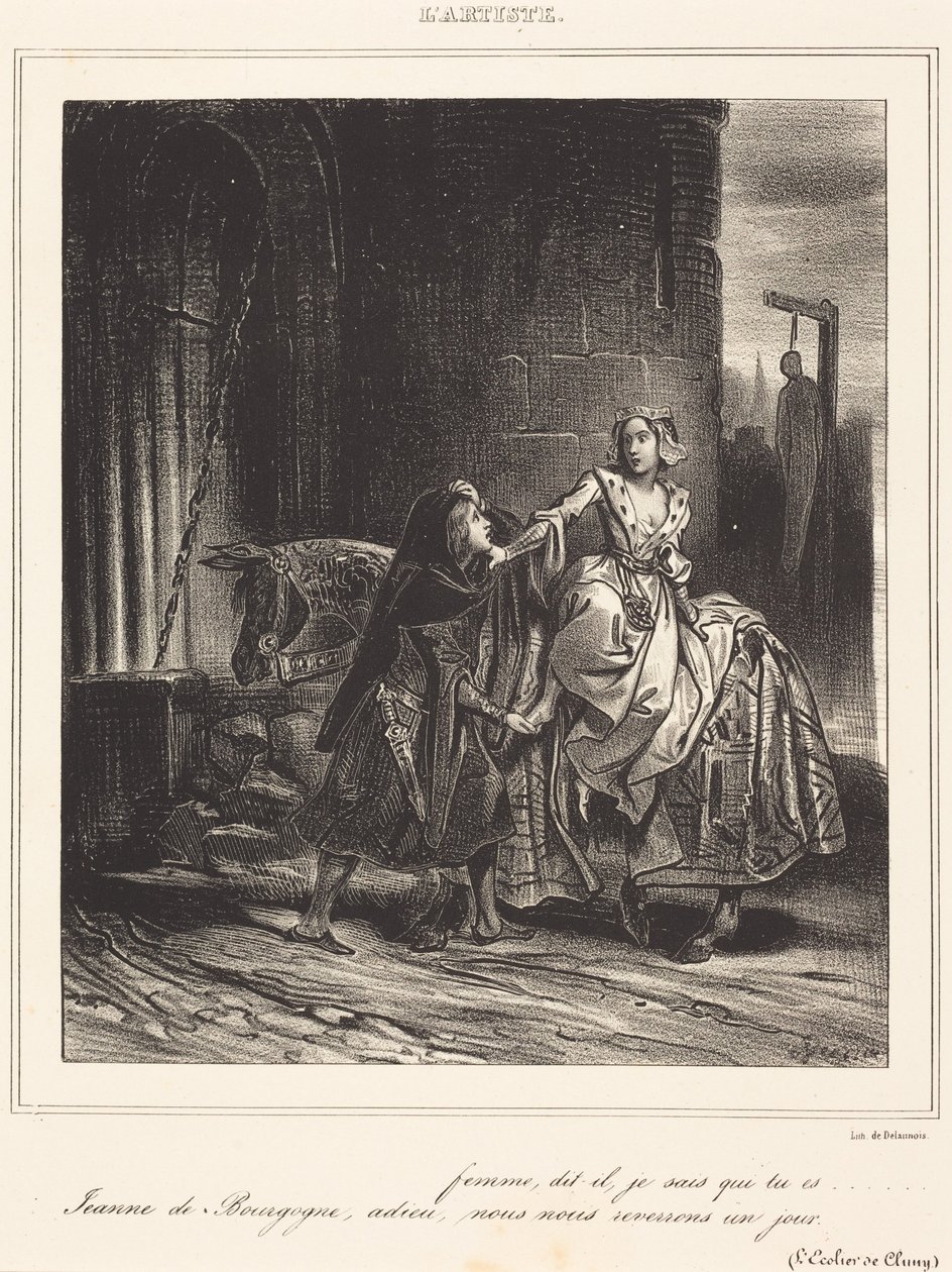 Juana de Borgoña de Achille Devéria