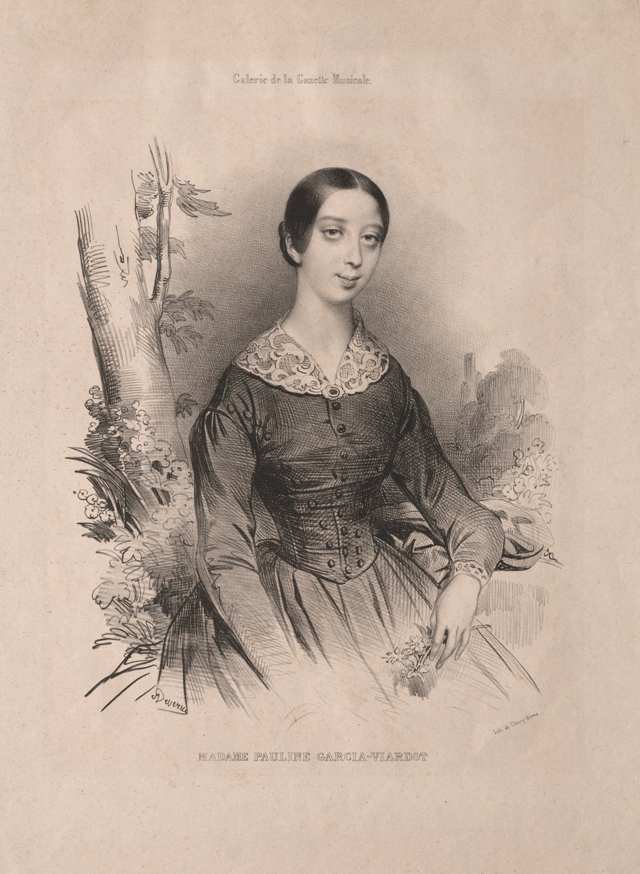 Madame Pauline Garcia-Viardot, 1840 de Achille Devéria