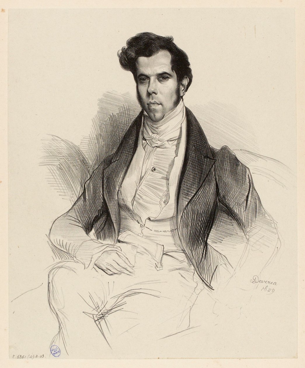 Retrato de Horace Say (1794-1860), economista y diputado de Achille Devéria