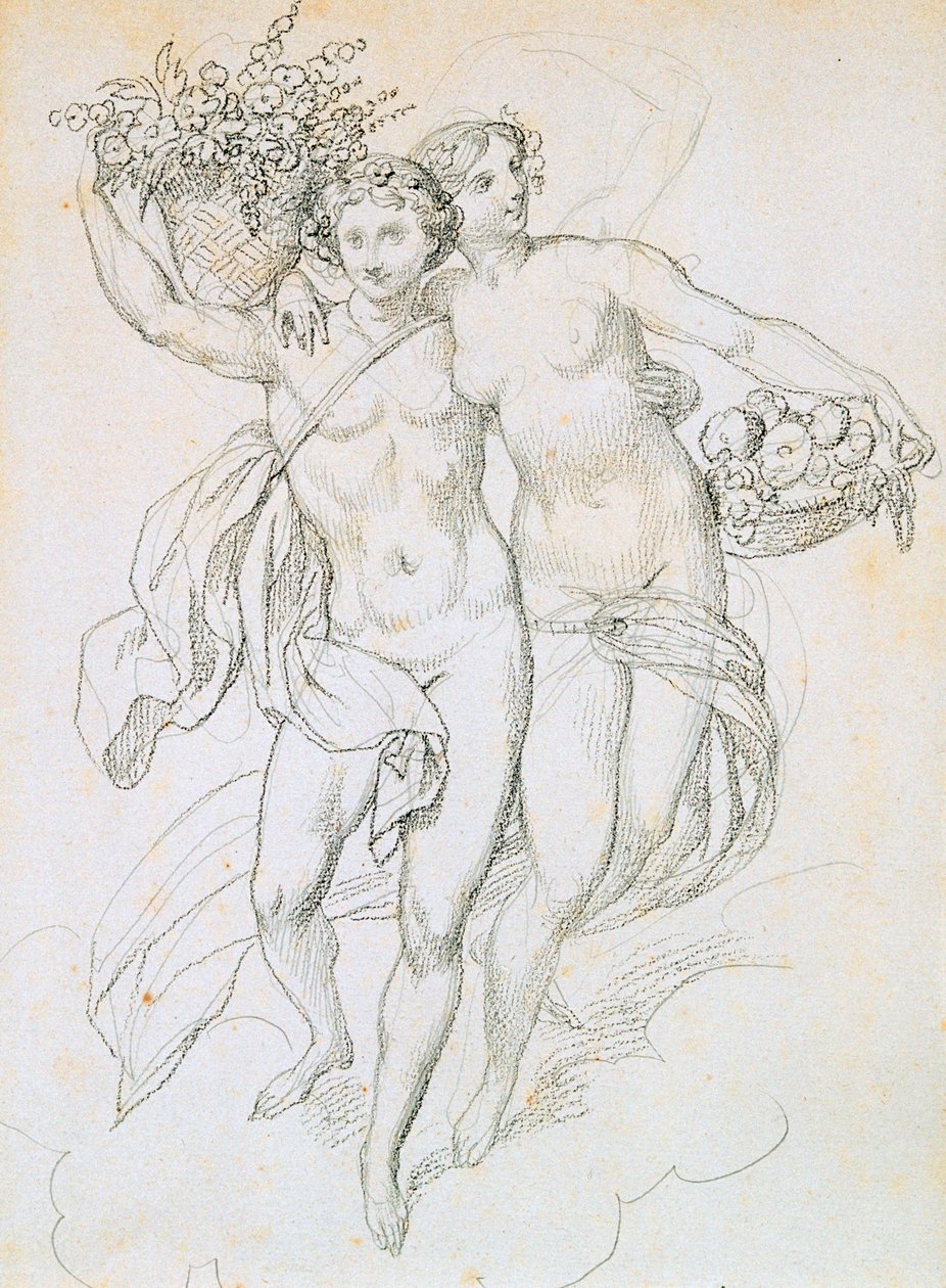 Psique y Cupido, c1820-1857 de Achille Devéria
