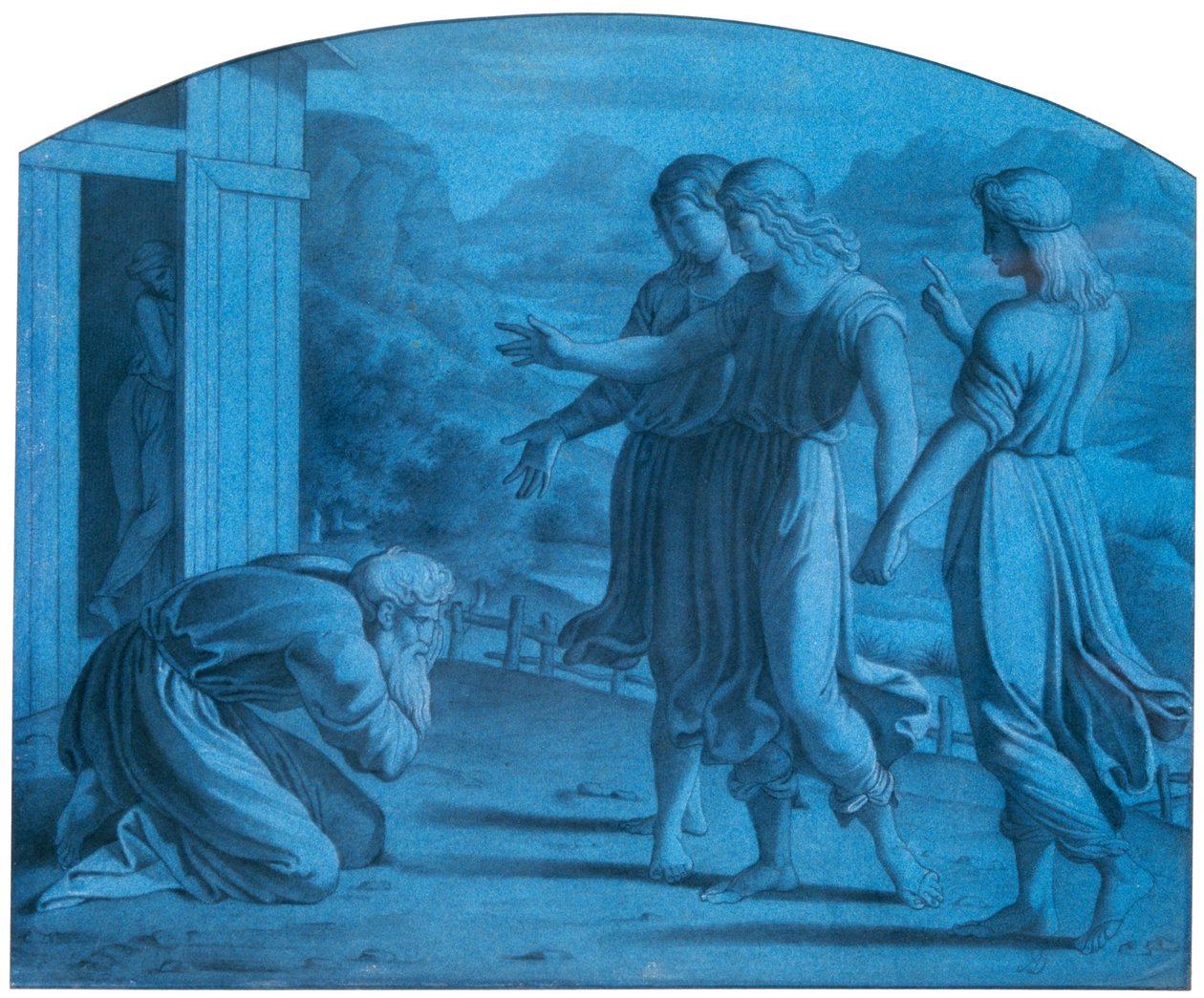 La hospitalidad de Abraham, c. 1820-1857 de Achille Devéria