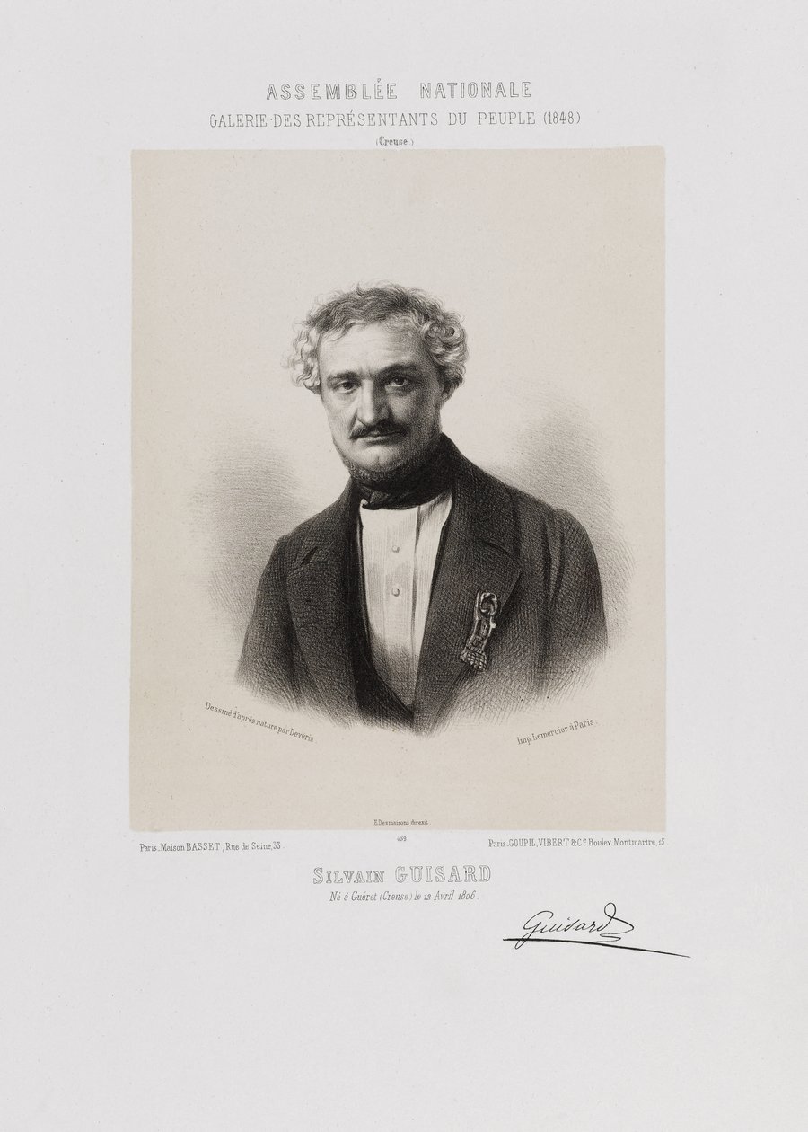 Asamblea Nacional, tribuna de los representantes del pueblo - Sylvain Guizard (Creuse) de Achille Devéria