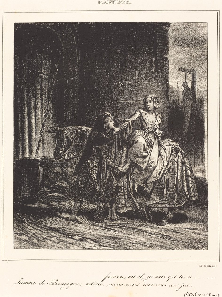 Jeanne de Bourgogne de Achille Devéria