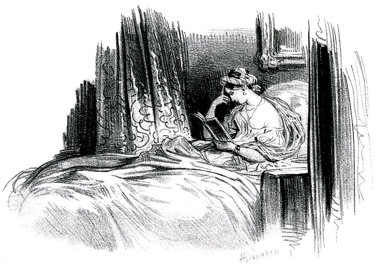 Madame Bovary para la novela de Gustave Flaubert de Achille Devéria