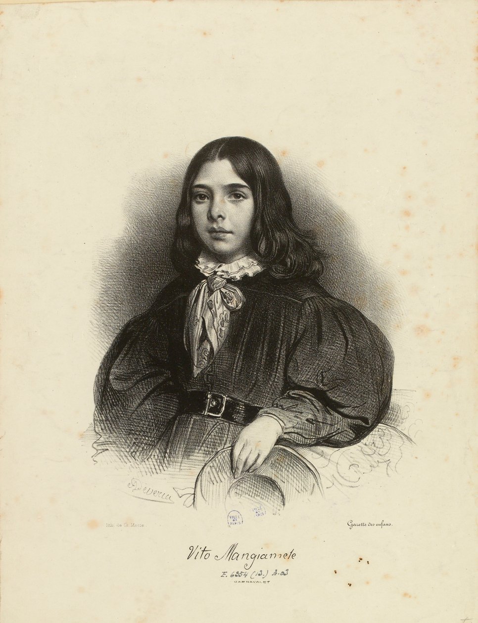 Retrato de Vito Mangiamele de Achille Devéria