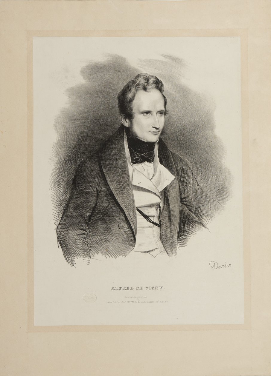 Retrato del autor Alfred de Vigny 1797-1863, 1831 de Achille Devéria