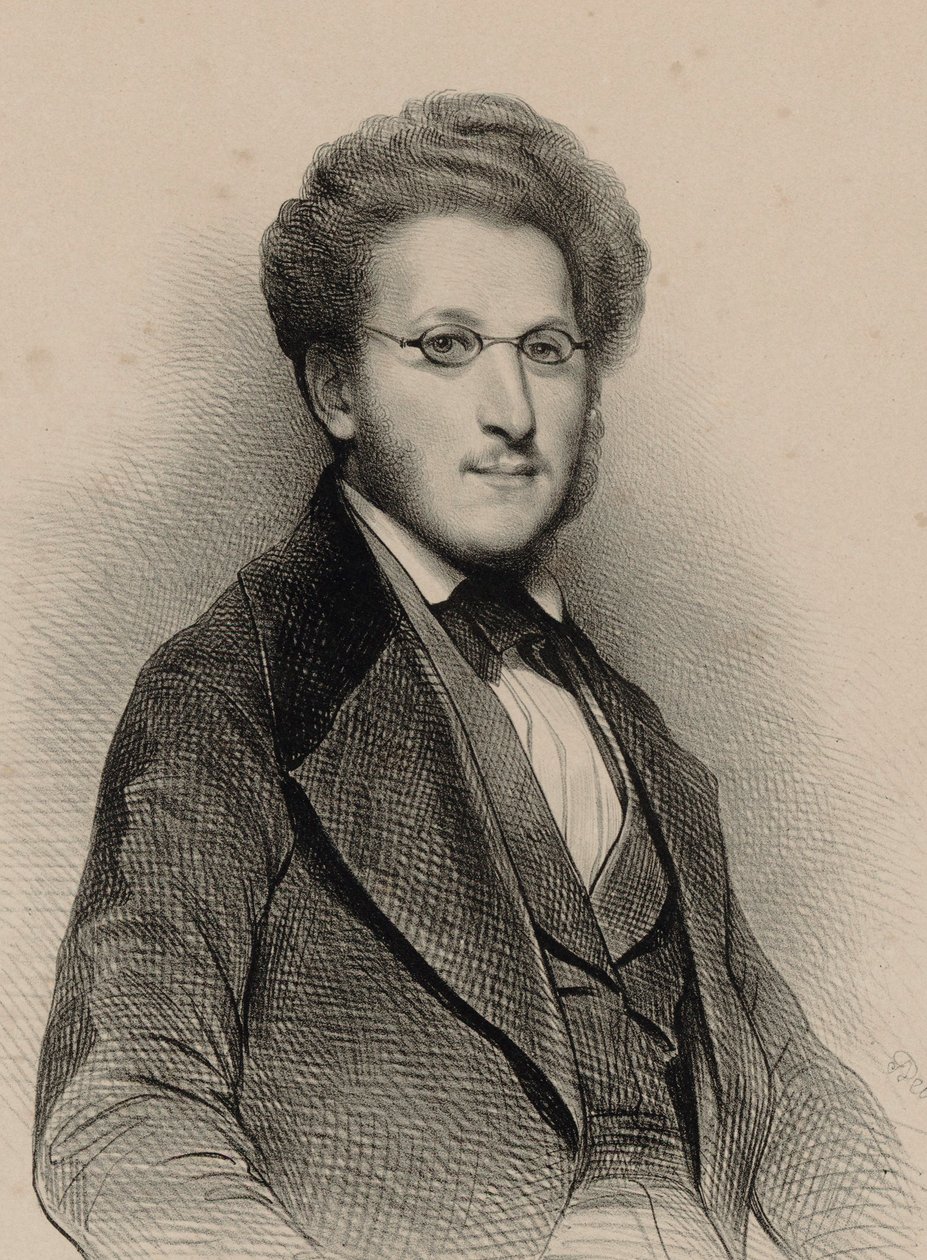 Retrato del violinista y compositor Heinrich Panofka 1807-1887, 1840 de Achille Devéria