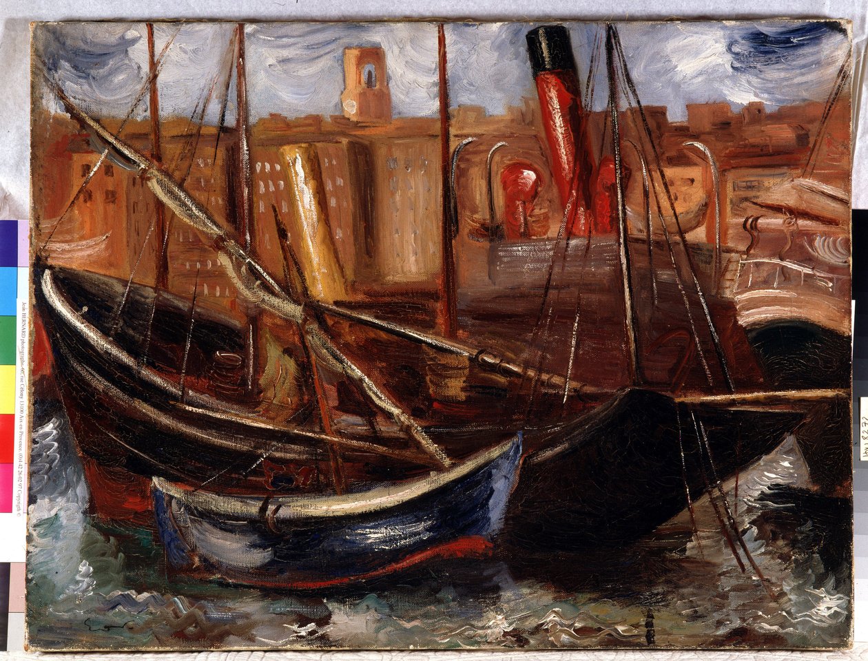 Barcos y lanchas en el Puerto Viejo de Marsella de Achille Emile Othon Friesz