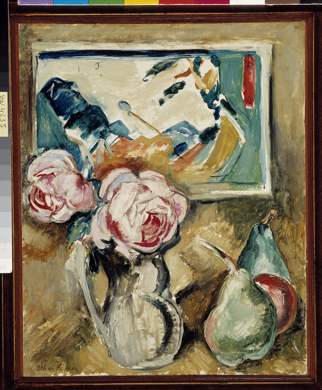 Bodegón de cervatillo sobre el cuadro "El campo de amapolas" de Achille Emile Othon Friesz