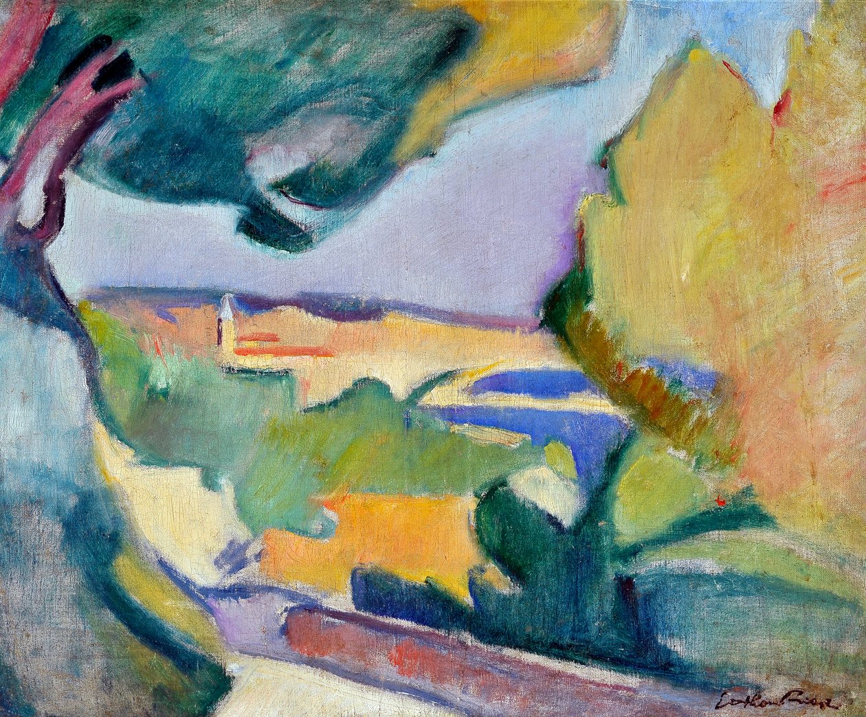 Paisaje mediterráneo, c.1907 (óleo sobre lienzo) de Achille Emile Othon Friesz