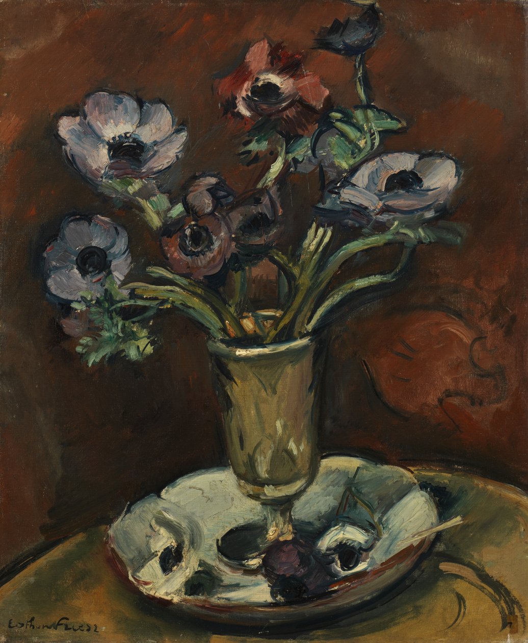 Naturaleza muerta con anenomes, c.1922 (óleo sobre lienzo) de Achille Emile Othon Friesz