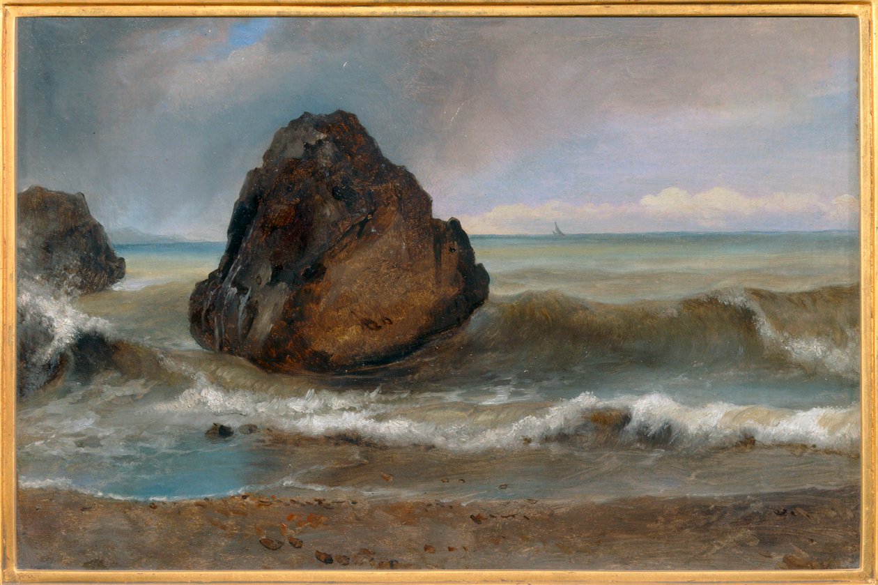 Vista del mar en Salerno - Vista del mar en Salerno ... de Achille Etna Michallon