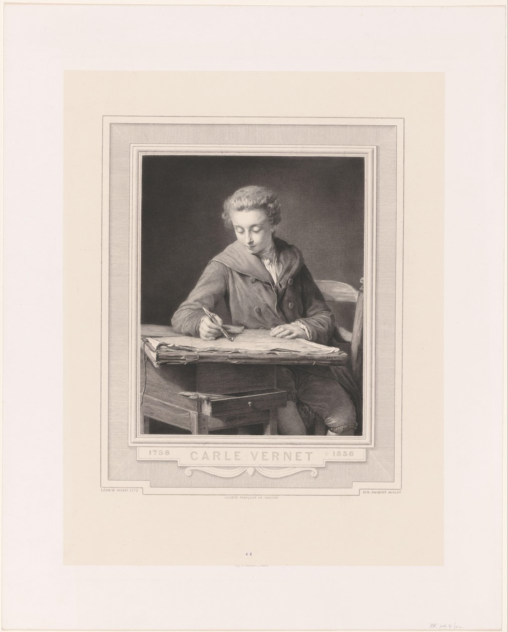 Retrato de Carle Vernet
Carle Vernet (título en el objeto) de Achille Jacquet