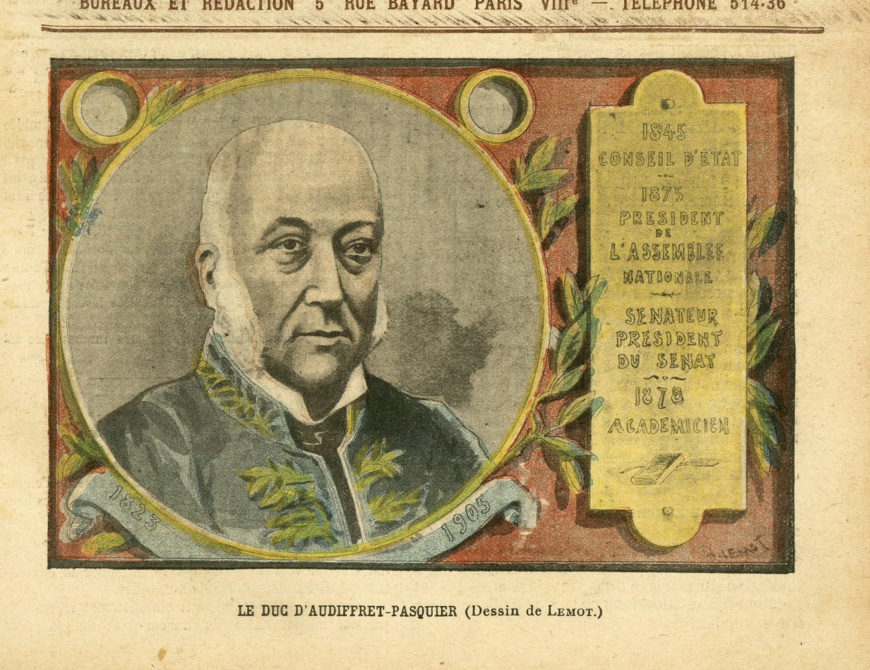 Ilustración de Achille Lemot en Le Pelerin de Achille Lemot