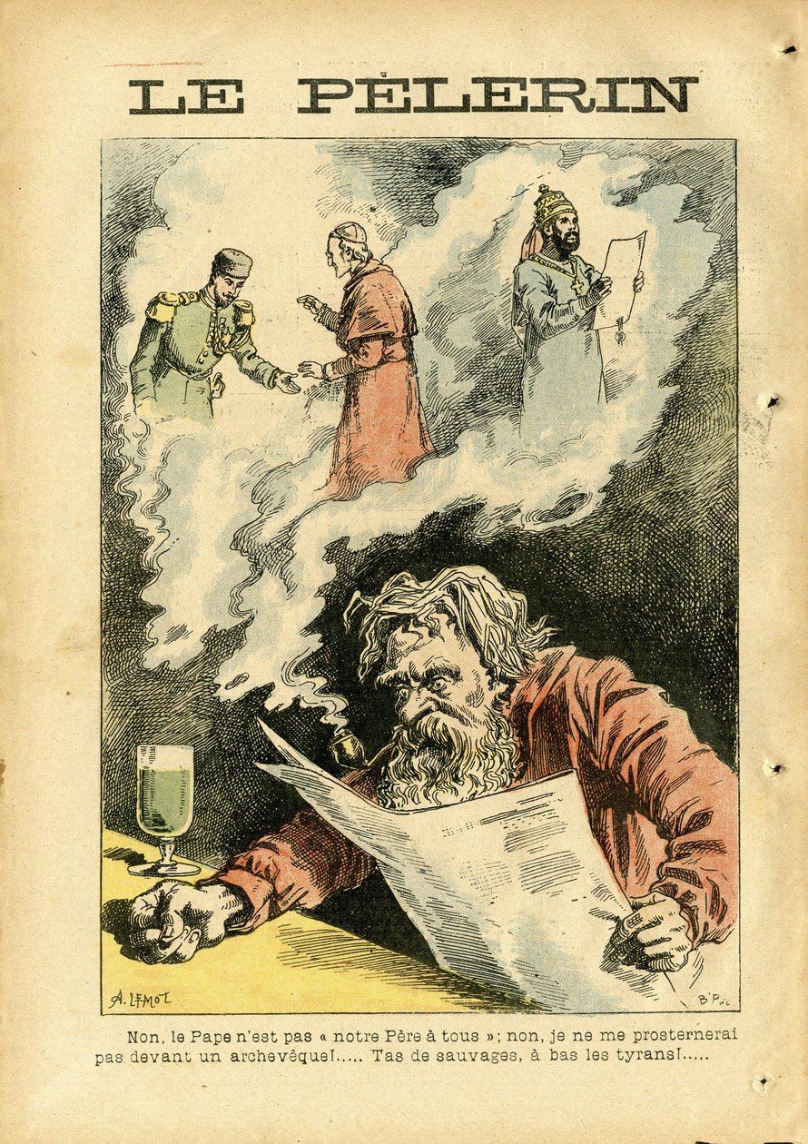 Ilustración de Achille Lemot (1846-1909) en Le Pelerin de Achille Lemot