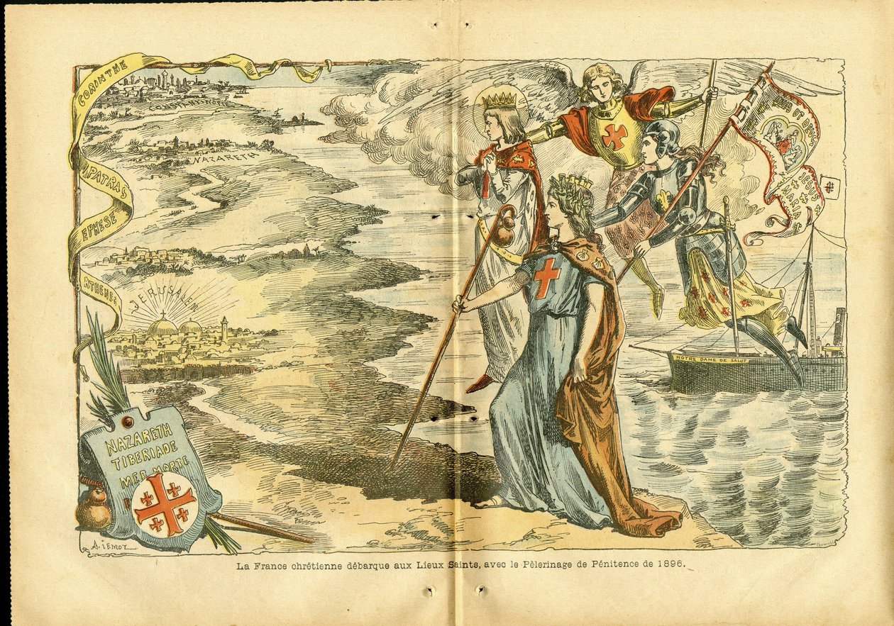 Ilustración de Achille Lemot (1846-1909) en Le Pelerin de Achille Lemot