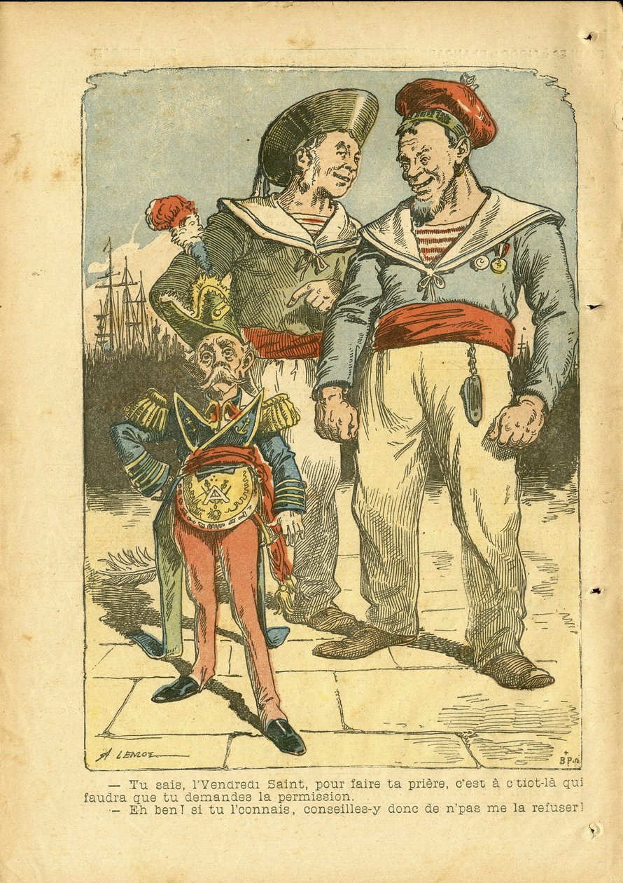 Ilustración de Achille Lemot (1846-1909) en Le Pelerin de Achille Lemot