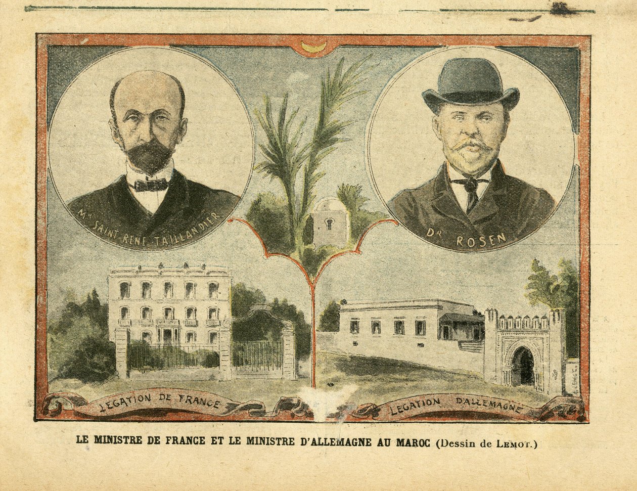 Ilustración de Achille Lemot en Le Pelerin de Achille Lemot
