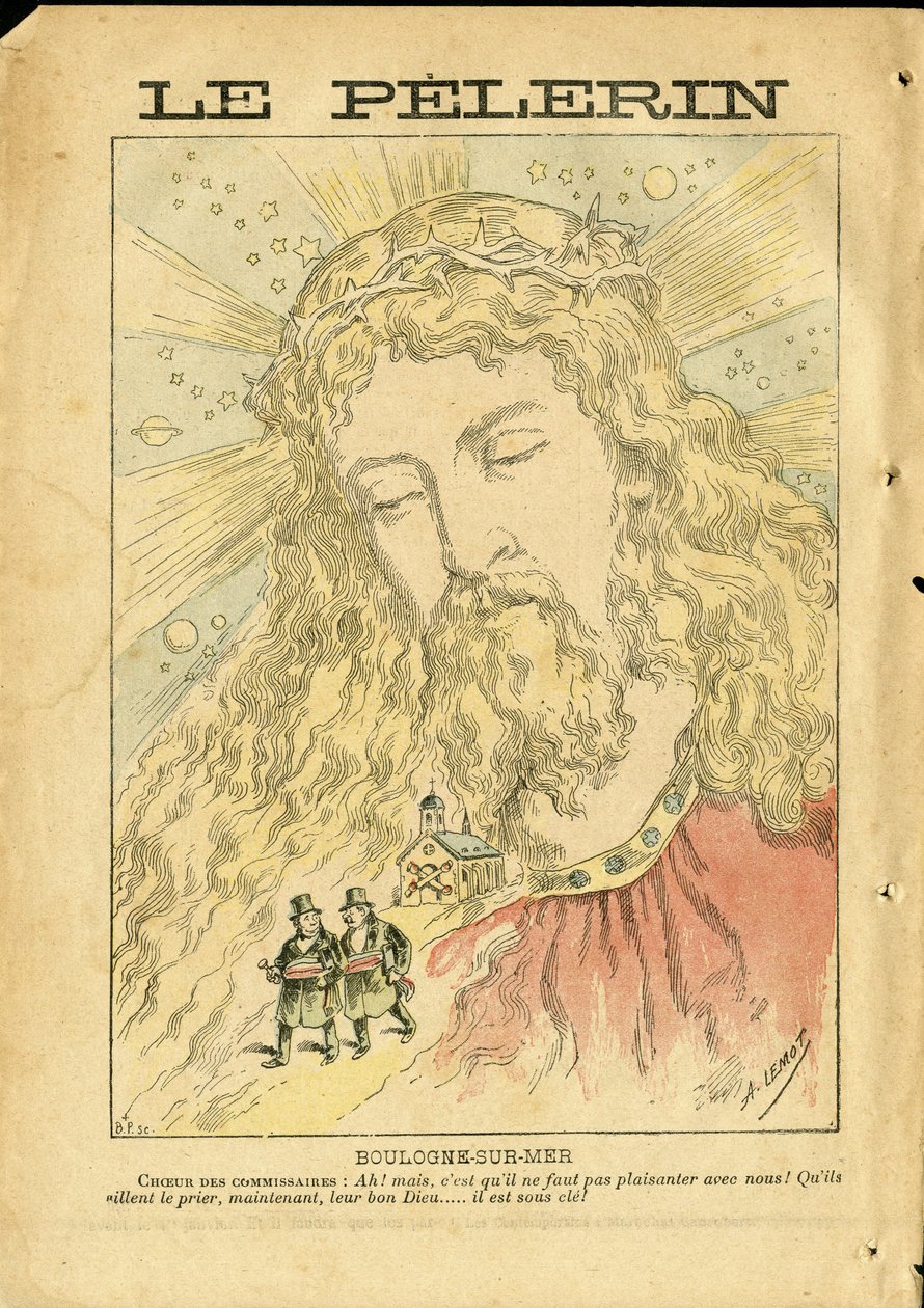 Ilustración de Achille Lemot (1846-1909) en Le Pelerin de Achille Lemot