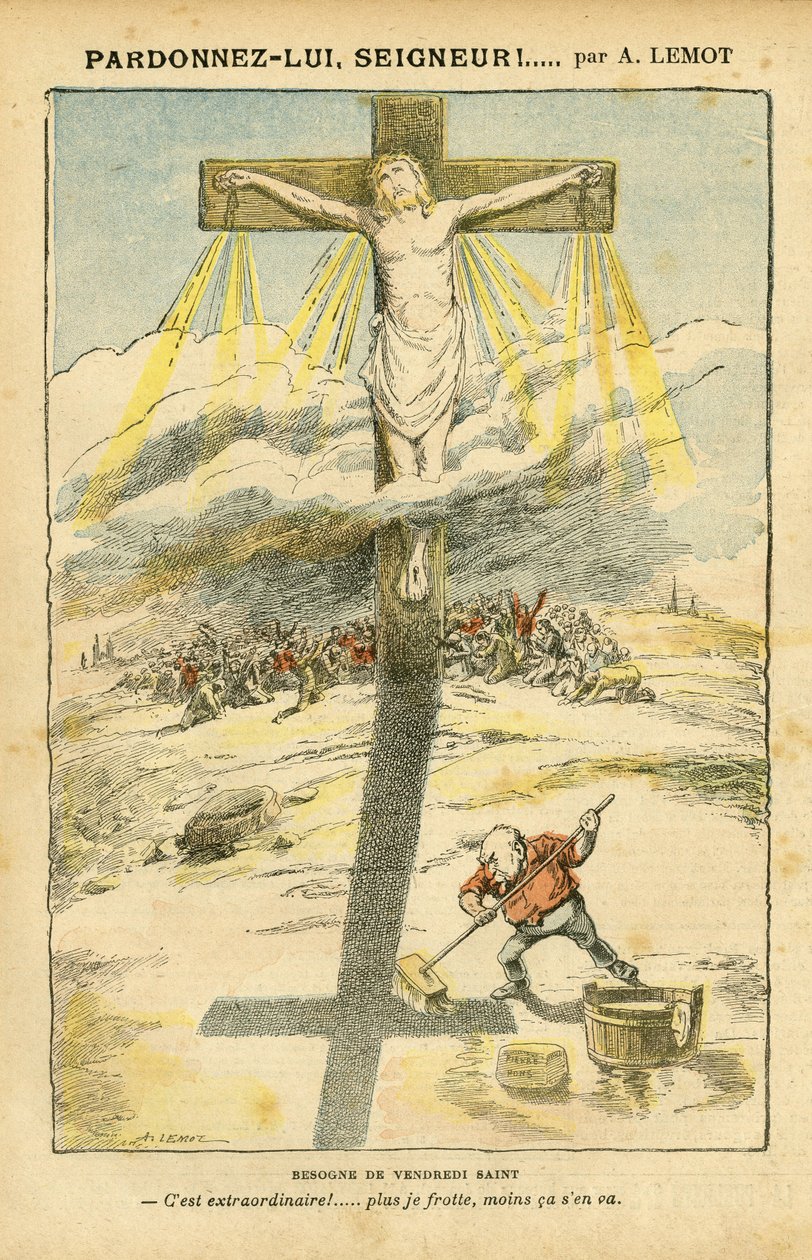 Ilustración de Achille Lemot (1846-1909) en Le Pelerin de Achille Lemot