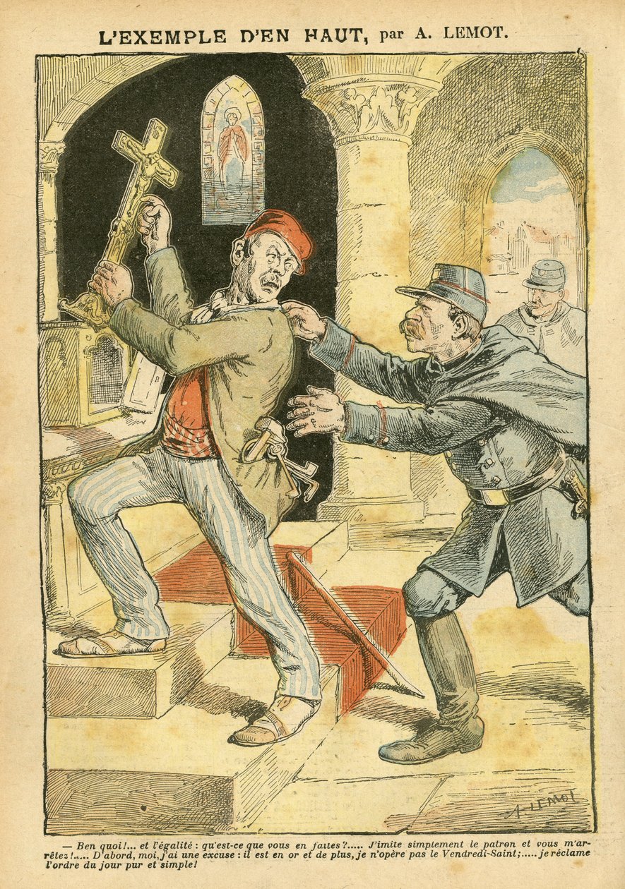 Ilustración de Achille Lemot (1846-1909) en Le Pelerin de Achille Lemot