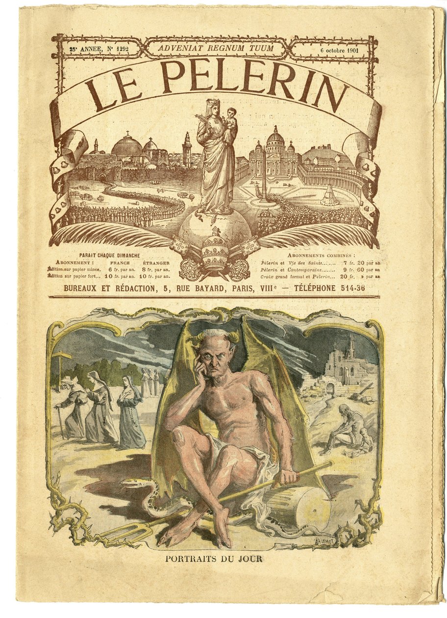 Ilustración de Achille Lemot (1846-1909) en Le Pelerin de Achille Lemot