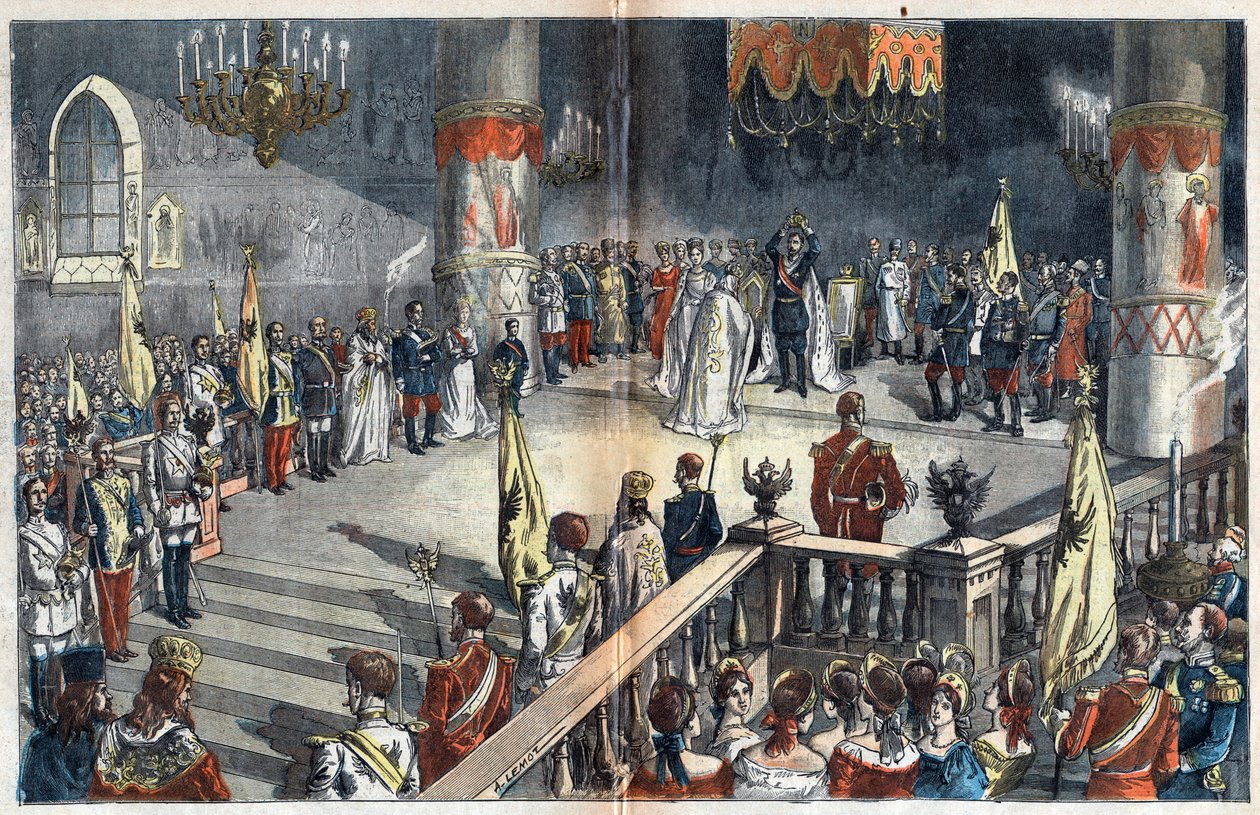 La coronación del zar Nicolás II de Achille Lemot