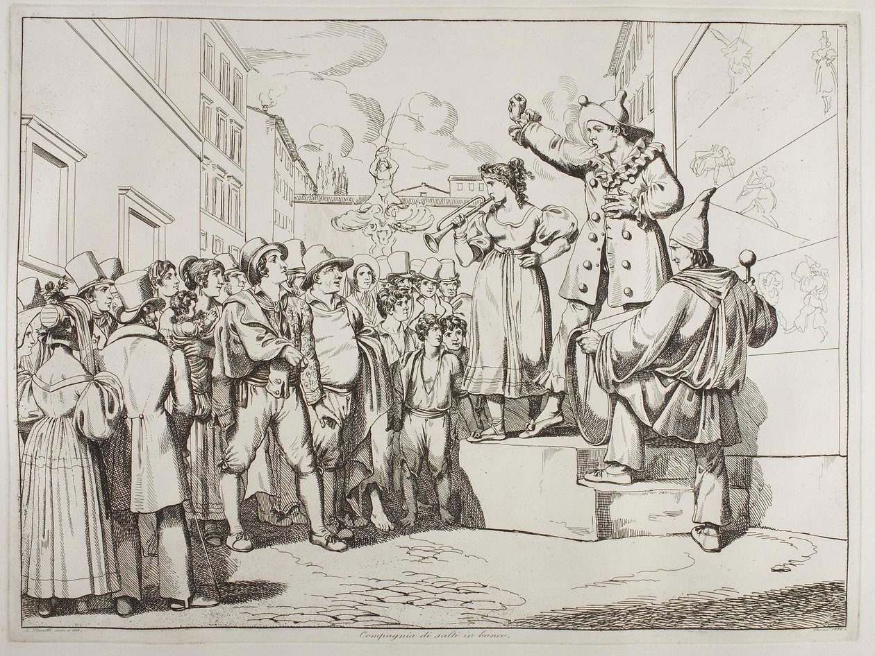 Representación de la compañía de danza de Achille Pinelli