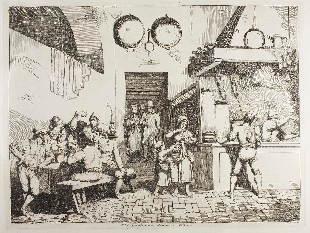 El improvisador en una osteria de Achille Pinelli