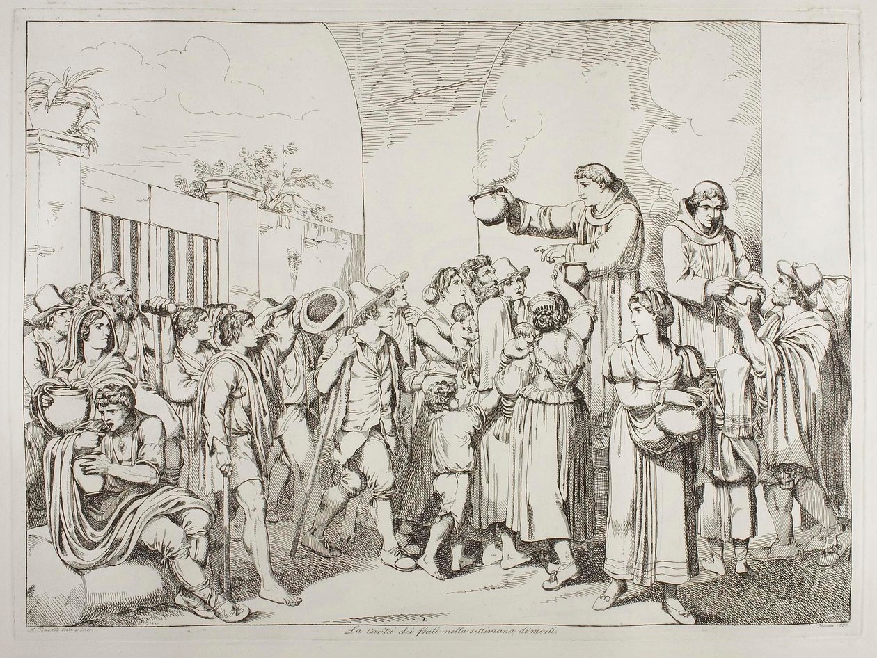 Las limosnas de los monjes de Achille Pinelli