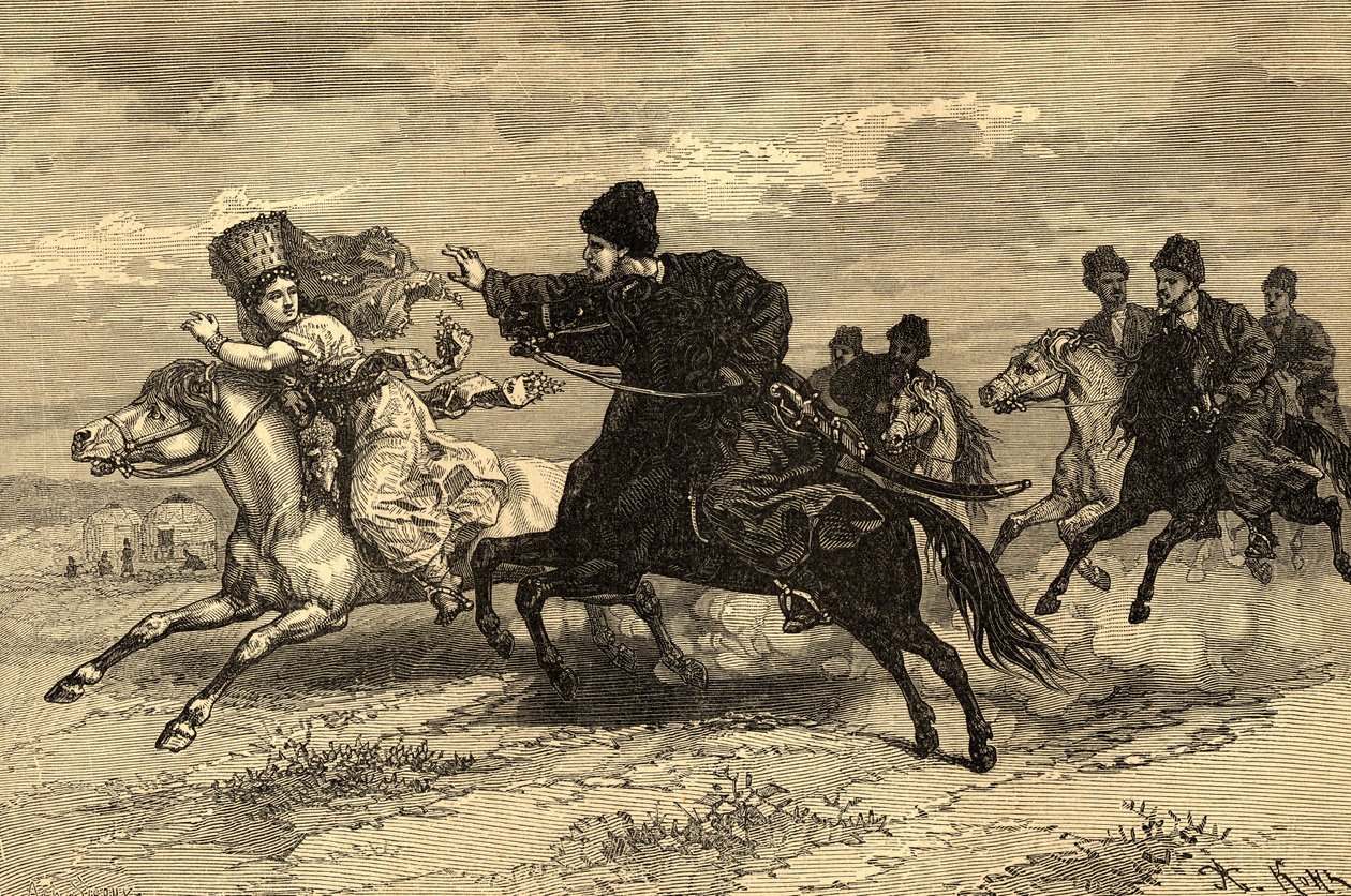 Grabado en "Los Pueblos de la Tierra" 1890 (grabado) de Achille Sirouy