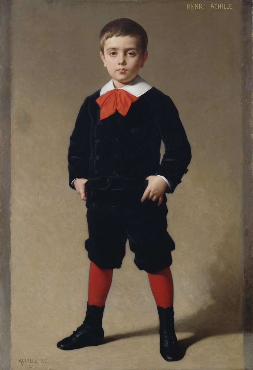 Retrato de Henri Achille, el hijo del artista, 1881 de Achille Zo