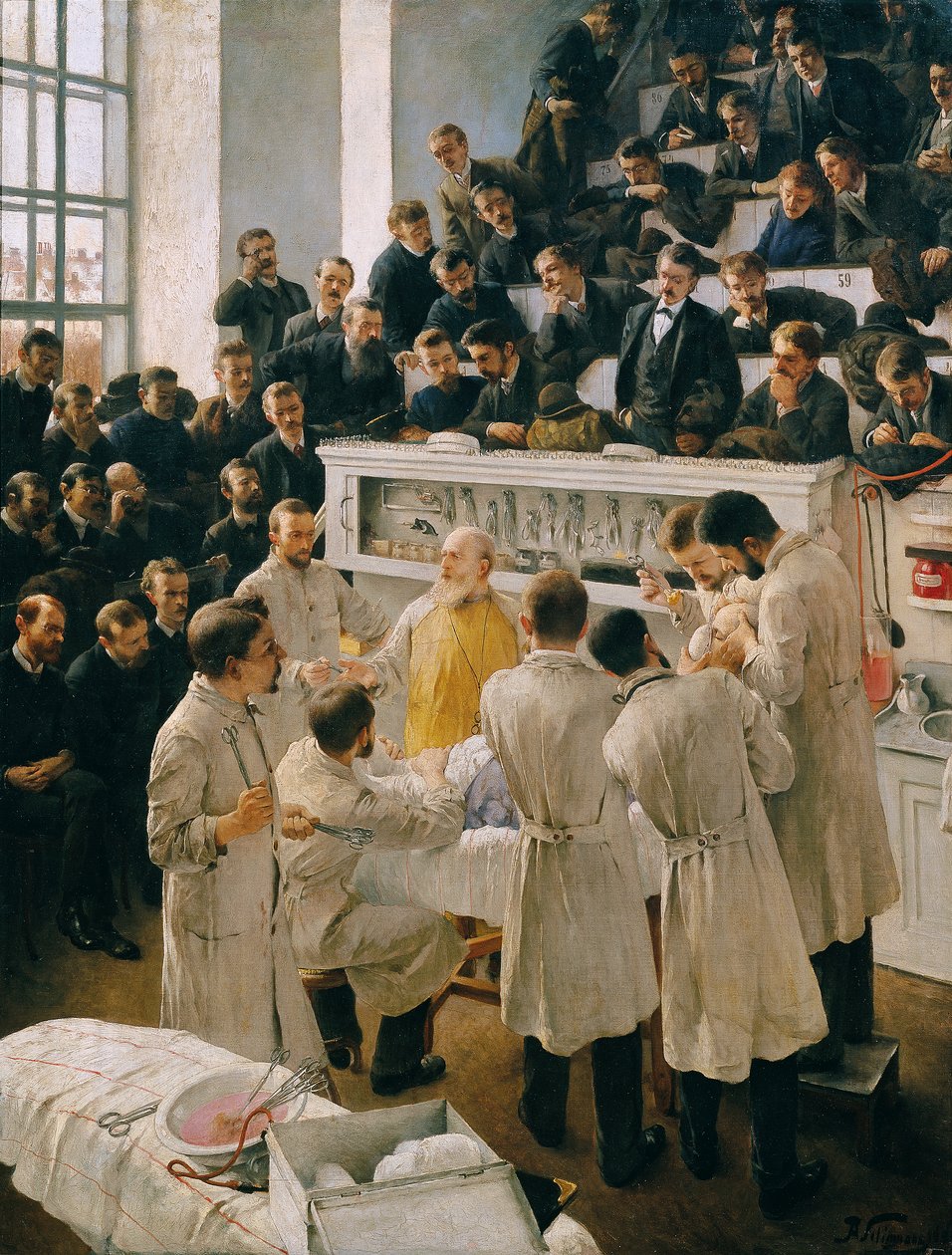 Sala de conferencias de Billroth en el Hospital General de Viena de Adalbert Franz Seligmann