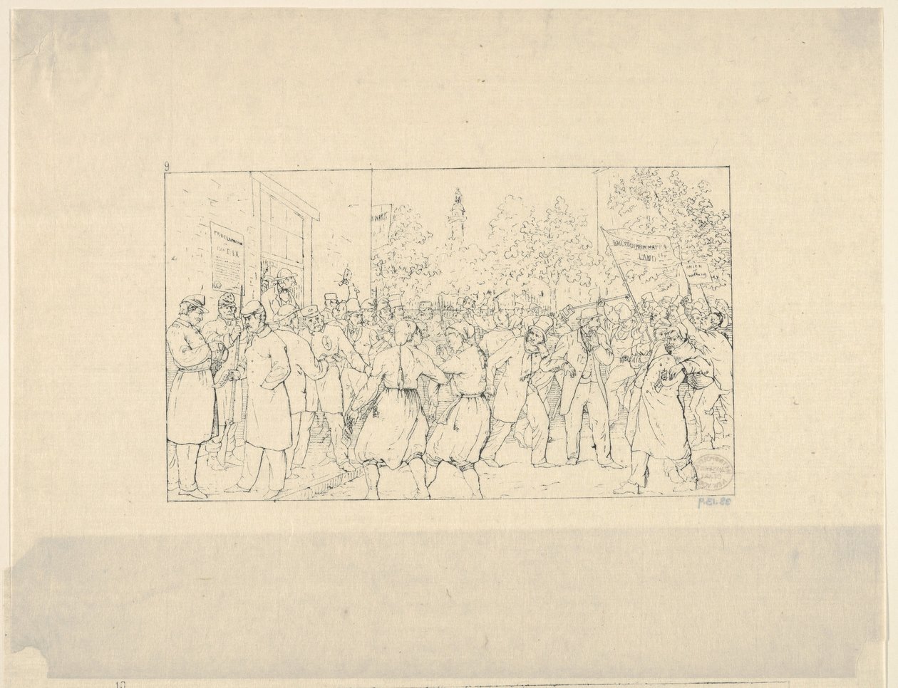 Elección en Baltimore, noviembre de 1862, de Grabados de la Guerra Confederada de Adalbert John Volck