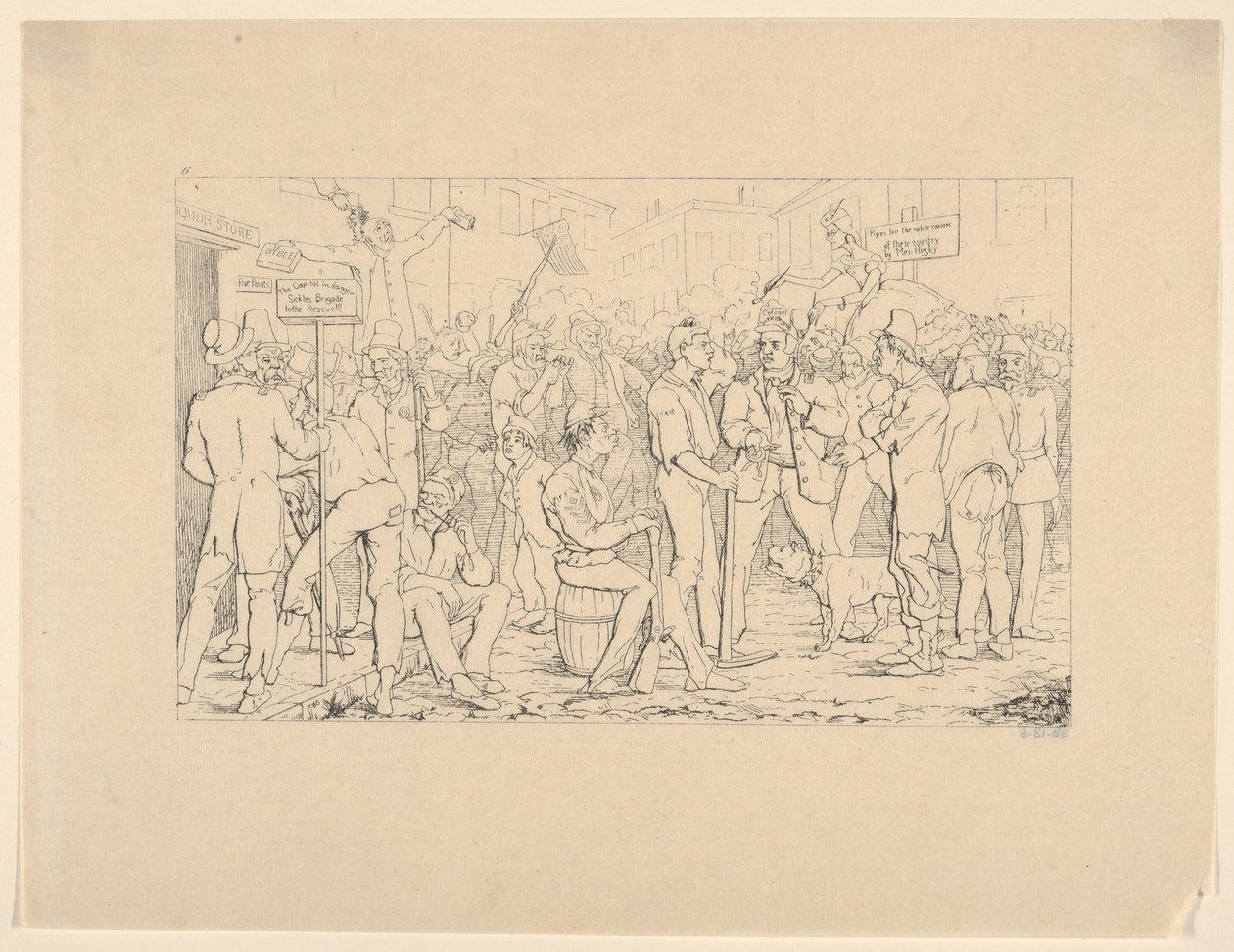 Alistamiento de la Brigada de Sickles, Nueva York, de Grabados de la Guerra Confederada de Adalbert John Volck