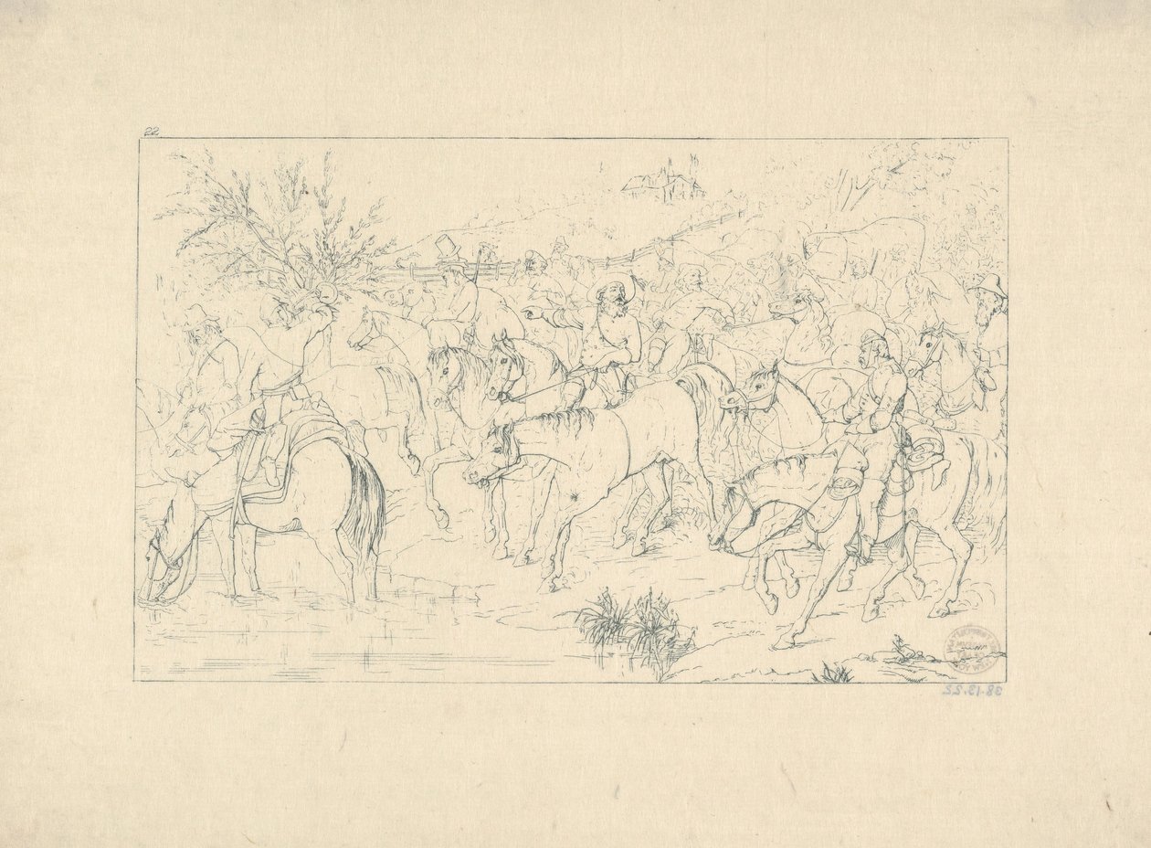 El regreso del general Stuart de Pensilvania de Grabados de la Guerra Confederada, 1861-63 de Adalbert John Volck