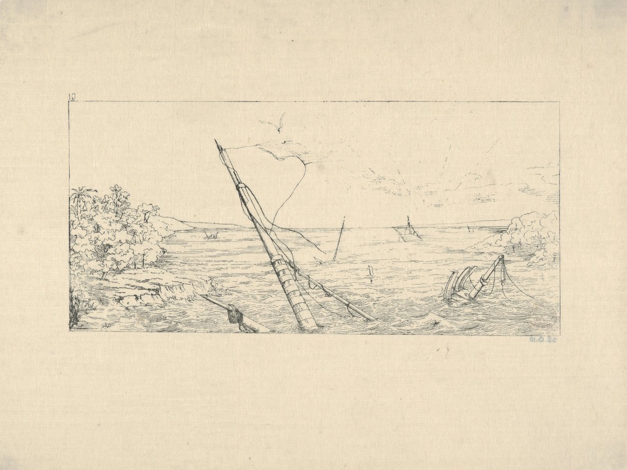 Bloqueo de piedra frente a Charleston, Carolina del Sur de Grabados de la Guerra Confederada, 1861-63 de Adalbert John Volck