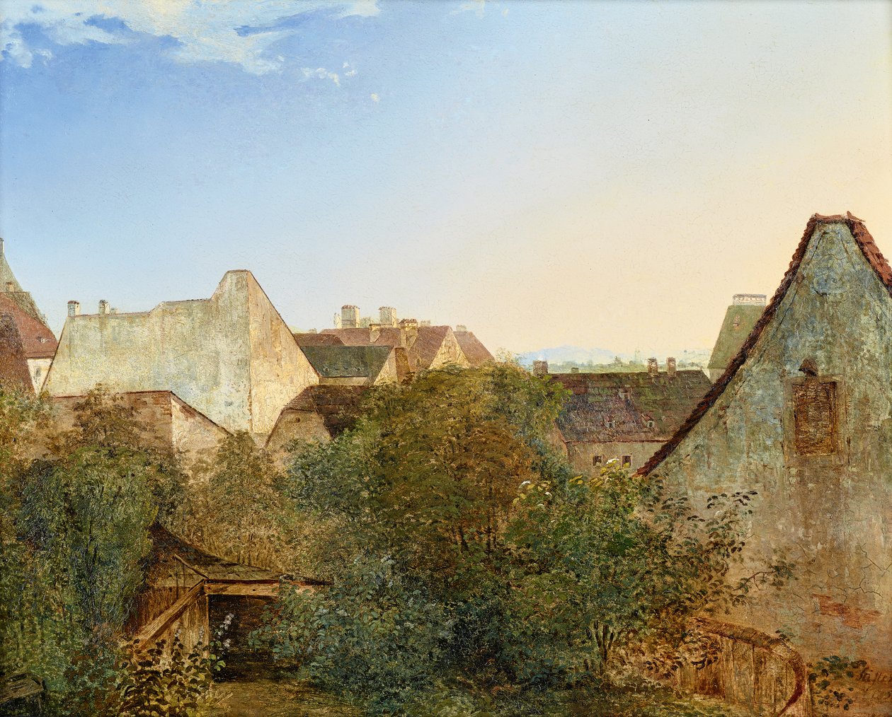Vistas de casas suburbanas vienesas (Beatrixgasse) de Adalbert Stifter