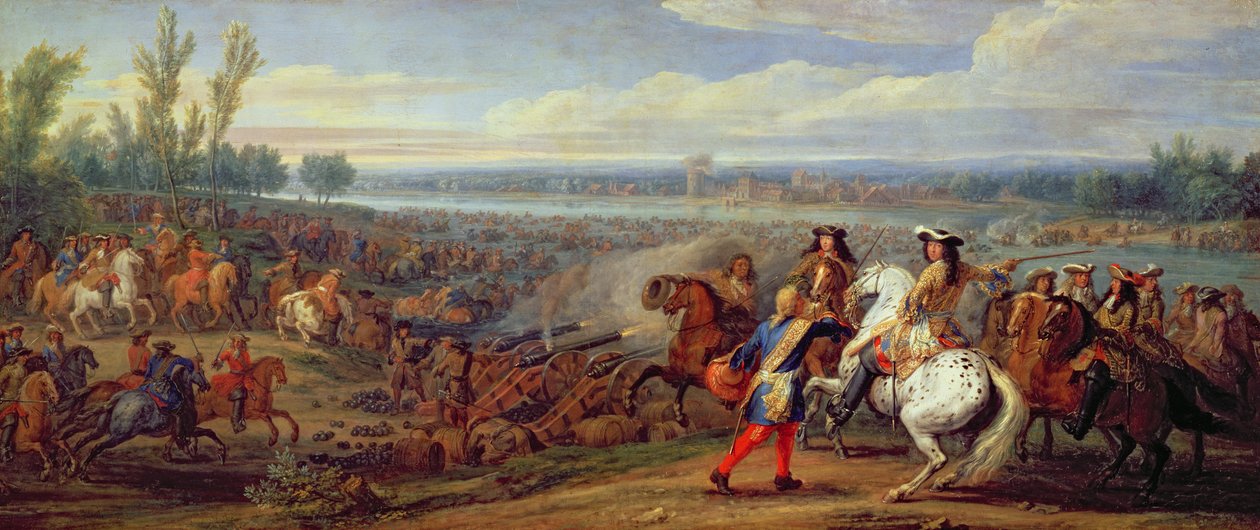 El cruce del Rin, 12 de junio de 1672 de Adam Frans van der Meulen