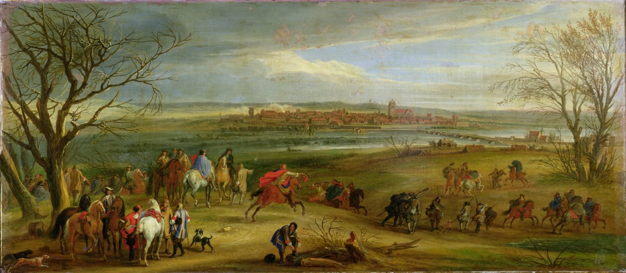 Vista del sitio de Dole, 14 de febrero de 1668, después de 1668 de Adam Frans van der Meulen